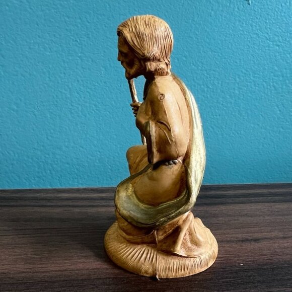 Vintage Early Fontanini Joseph Depose Italy 120/3 Gold Beige Resin 4" H - Picture 2 of 7